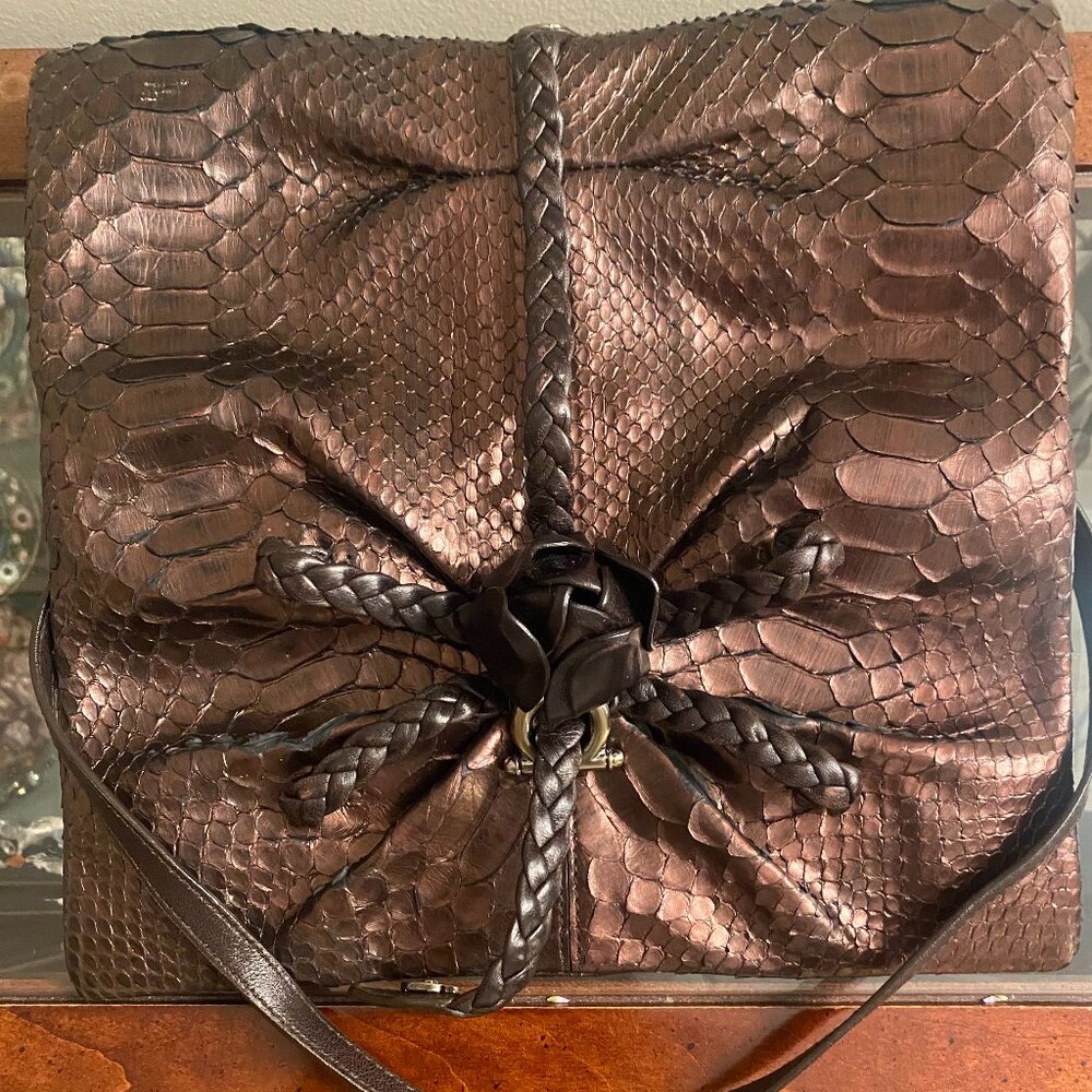 Ferragamo Python Evening Purse - Picture 4 of 14